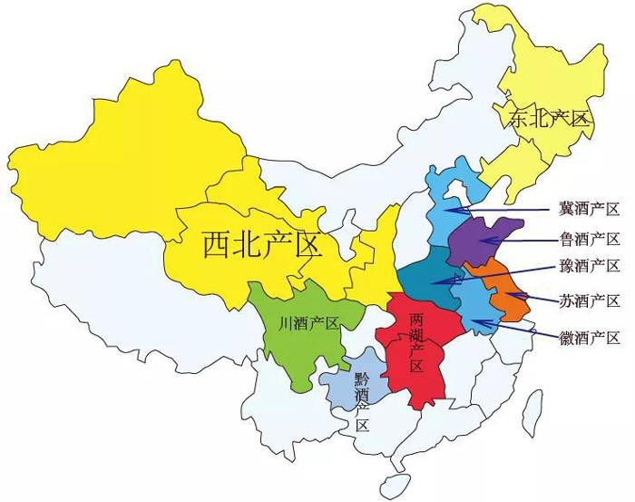 中國白酒產區(qū)分布1