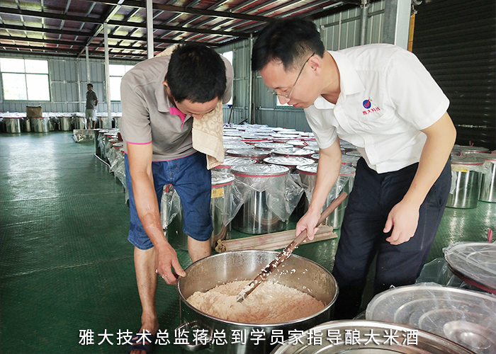 3.17雅大技術(shù)總監(jiān)蔣總到學員酒廠指導釀大米酒
